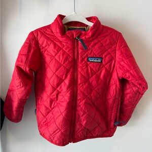 Patagonia Kids Red Quilted Puffer Jacket